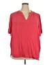 Well Worn 100% Viscose Red Short Sleeve Blouse Size XXL - photo 1