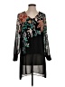 Chico's 100% Polyester Black Long Sleeve Blouse Size S - photo 1