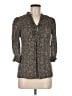 Jaeger 100% Silk Polka Dots Black 3/4 Sleeve Silk Top Size 8 - photo 1