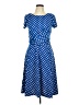Perceptions Polka Dots Blue Casual Dress Size M - photo 1