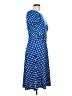 Perceptions Polka Dots Blue Casual Dress Size M - photo 4