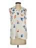 Ann Taylor Factory 100% Polyester Floral Ivory Sleeveless Blouse Size S - photo 1