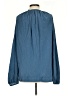 Charles Nolan 100% Silk Blue Long Sleeve Silk Top Size S - photo 2