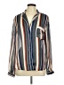 Heartloom 100% Polyester Stripes Blue Long Sleeve Blouse Size M - photo 1