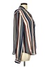 Heartloom 100% Polyester Stripes Blue Long Sleeve Blouse Size M - photo 4