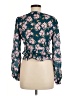 Intermix 100% Silk Teal 3/4 Sleeve Silk Top Size 6 - photo 2