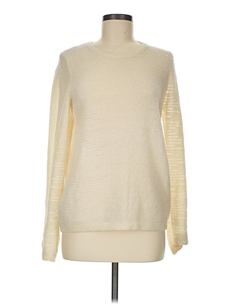 Pre-owned Lou & Grey Wool Pullover Sweater In Ivory