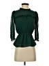 Monteau 100% Polyester Green 3/4 Sleeve Blouse Size S - photo 1