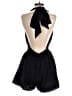Do & Be 100% Polyester Solid Black Romper Size S - photo 2