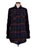 BDG 100% Rayon Plaid Blue Long Sleeve Button-Down Shirt Size L - photo 1