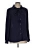 Lands' End 100% Polyester Polka Dots Blue Long Sleeve Blouse Size 12 - photo 1