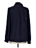 Lands' End 100% Polyester Polka Dots Blue Long Sleeve Blouse Size 12 - photo 2