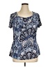 DressBarn Blue Short Sleeve Blouse Size XL - photo 1
