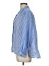 Gap Stripes Blue 3/4 Sleeve Button-Down Shirt Size L - photo 5