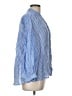Gap Stripes Blue 3/4 Sleeve Button-Down Shirt Size L - photo 4