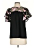 Crosby 100% Polyester Black Short Sleeve Blouse Size S - photo 1