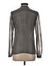 MICHAEL Michael Kors 100% Polyester Metallic Gray Long Sleeve Blouse Size XS - photo 2