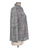 New York Laundry 100% Polyester Tweed Gray Long Sleeve Blouse Size L - photo 4