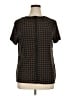 Anne Klein Houndstooth Brown Short Sleeve Blouse Size XL - photo 1