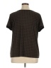 Anne Klein Houndstooth Brown Short Sleeve Blouse Size XL - photo 2