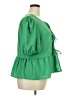 Shein Curve 100% Polyester Green 3/4 Sleeve Blouse Size 4X - photo 4