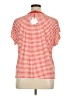 Anne Klein Houndstooth Red Short Sleeve Blouse Size XL - photo 2