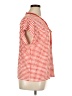 Anne Klein Houndstooth Red Short Sleeve Blouse Size XL - photo 4