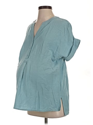 Isabel Maternity Short Sleeve Blouse (view 1)