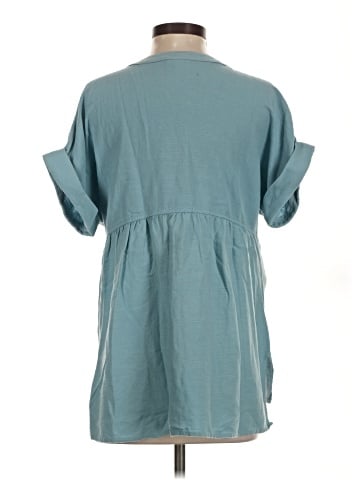 Isabel Maternity Short Sleeve Blouse (view 2)