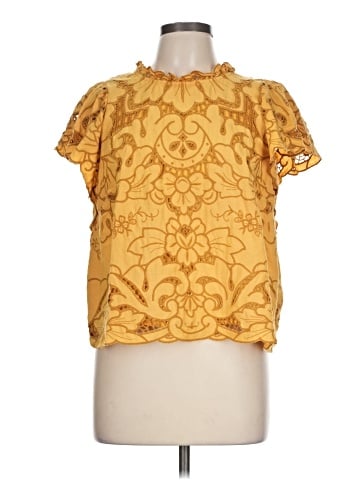 By Anthropologie Short Sleeve Blouse (view 1)