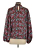 Sugarlips 100% Polyester Floral Teal Long Sleeve Blouse Size XS - photo 2