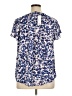 Apt. 9 100% Polyester Blue Short Sleeve Blouse Size XL - photo 2