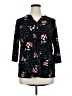 Woman Within Black 3/4 Sleeve Blouse Size 14 - 16 - photo 1