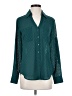 Express Polka Dots Teal Long Sleeve Blouse Size 35 - photo 1