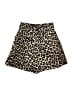 H&M 100% Viscose Animal Print Gold Shorts Size S - photo 1