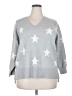 Philosophy Republic Clothing Stars Silver Pullover Sweater Size 2X - photo 1