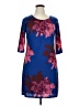 Triste Print Blue Casual Dress Size 0X - photo 1