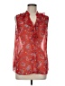 CAbi 100% Polyester Red Sleeveless Blouse Size M - photo 1