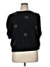 Notations Hearts Black Short Sleeve Top Size XL - photo 1