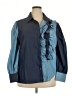 Ashley Stewart Color Block Blue 3/4 Sleeve Blouse Size 20 Plus - photo 1