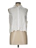 CeCe White Sleeveless Button-Down Shirt Size L (petite) - photo 1