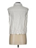 CeCe White Sleeveless Button-Down Shirt Size L (petite) - photo 2