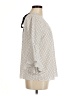 Green Envelope 100% Spandex Ivory 3/4 Sleeve Blouse Size M - photo 4