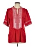 Unbranded Red Short Sleeve Blouse Size L - photo 1