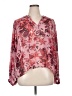 Express Floral Pink Long Sleeve Blouse Size XL - photo 1