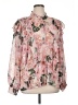 Express 100% Polyester Floral Pink Long Sleeve Blouse Size XL - photo 1