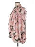 Express 100% Polyester Floral Pink Long Sleeve Blouse Size XL - photo 5