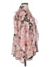 Express 100% Polyester Floral Pink Long Sleeve Blouse Size XL - photo 4