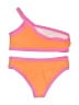 Unbranded Color Block Orange Two Piece Swimsuit Size S - photo 2