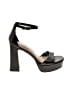 Steve Madden 100% Leather Black Sandals Size 8 1/2 - photo 1